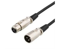 XLR Audio kabelis DELTACO 3 pin ha - 3 pin ho, 1m juoda / XLR-1010