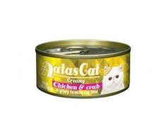 Aatas Cat Creamy vištiena&amp;Crab konservas katėms 80g