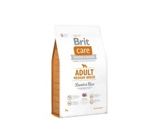 BRIT CARE Dog Adult Medium Breed su ėriena ir ryžiais 3kg