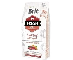 Brit Fresh Dog Jautiena su moliūgas Puppy Large 12kg