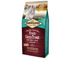 Carni Love Cat Fresh karpis &amp; upėtakis, sterilizuotas suaugusiems 2kg