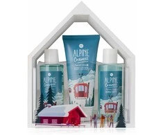 Vonios rinkinys ALPINE COZINESS namelio formos medinėje dėžutėje