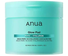 Anua PDRN 100 Hyaluronic Acid Glow Pad Drėkinantys ir skaistinantys padeliai veidui, 180 ml