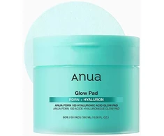 Anua PDRN 100 Hyaluronic Acid Glow Pad Drėkinantys ir skaistinantys padeliai veidui, 180 ml