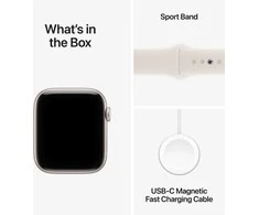 Apple Watch SE 3 GPS 40mm Starlight Aluminium Case with Starlight Sport Band - M/L - MEH54ET/A