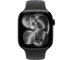 Apple Watch Series 11 GPS + Cellular 46mm Jet Black Aluminium Case with Black Sport Band - M/L - MFC44ET/A