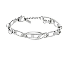 Unisex apyrankė Diesel D Logo DX1599040, Sidabro spalvos