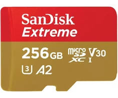 Atminties kortelė SanDisk Extreme Micro SDXC 256 GB, su adapteriu