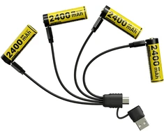 Nitecore NH2400 2400mAh USB-C įkraunamos AA baterijos, 2 vnt.