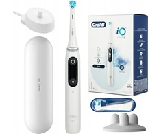 Braun Oral-B iO6 Series, elektrinis dantų šepetėlis, baltos spalvos