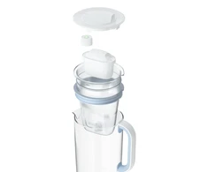 BRITA GLASS JUG (2,5l) vandens filtravimo indas, mėlynos spalvos