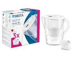 BRITA MARELLA XL vandens filtravimo indas, 3,5l, baltos spalvos + 3 filtrai