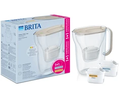 Vandens filtravimo ąsotis BRITA Style Essential 2.4L, smėlio spalvos su 2x MAXTRA PRO filtrais