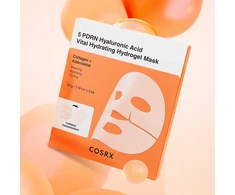 COSRX 5 PDRN Hyaluronic Acid Vital Hydrating Hydrogel Mask hidrogelio veido kaukė su PDRN, 3 x 34 g