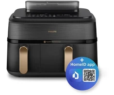 Dviejų krepšelių gruzdintuvė su garų funkcija Philips 5000 series NA552/00,  9 l