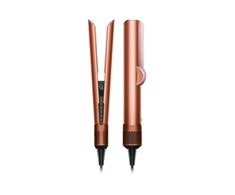 Plaukų džiovintuvas-tiesinimo žnyplės Dyson Airstrait HT01, Amber silk/Pink Champange spalvos