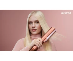 Plaukų džiovintuvas-tiesinimo žnyplės Dyson Airstrait HT01, Amber silk/Pink Champange spalvos