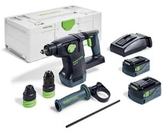 Festool Akumuliatorinis kombinuotas perforatorius KHC 18 5,0 EBI-Plus, 18V, 2x5.0Ah