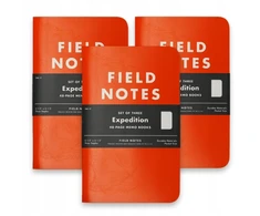 „Field Notes Expedition“ vandeniui atsparus užrašų sąsiuvinis, taškuotas, 3 vnt.