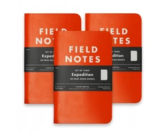 „Field Notes Expedition“ vandeniui atsparus užrašų sąsiuvinis, taškuotas, 3 vnt.