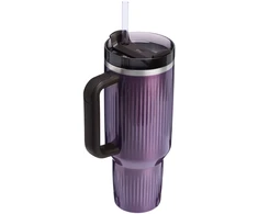 Gertuvė Stanley The Quencher H2.0 Fluted Tumbler | 1,18 L | Violetinė | Su šiaudeliu