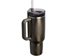 Gertuvė Stanley The Quencher H2.0 Fluted Tumbler | 1,18 L | Rusvai pilka | Su šiaudeliu