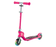 Paspirtukas GLOBBER Flow Foldable Junior, su šviečiančiais ratukais, rožinis (870-110)