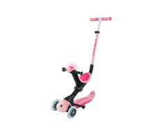 Paspirtukas GLOBBER Go Up Deluxe Lights, pastelinis rožinis