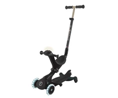 Paspirtukas GLOBBER Go Up Deluxe Lights, Juodas