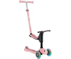 GLOBBER paspirtukas Go-Up Sporty Lights, spalva: pastelinė rožinė