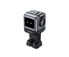 Įkroviklis Ugreen Nexode RG (Robot GaN), 65 W, Juodos spalvos