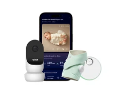 Išmani kūdikio kojinė „Owlet Dream Sock“, mėtų spalvos + Owlet Cam 2 mobili auklė