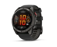 Išmanusis laikrodis Garmin fēnix® 8 Pro – 51 mm, AMOLED Sapphire, Pilkos anglies spalvos DLC titanas su juodos / pilkos akmenukų spalvos silikoniniu dirželiu | 010-03199-01
