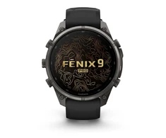 Išmanusis laikrodis Garmin fēnix® 9 Pro inReach® – 47 mm, Pilkos anglies spalvos DLC titanas su juodos / akmenėlių pilkos spalvos silikoniniu dirželiu | 010-04336-11