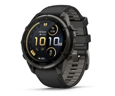 Išmanusis laikrodis Garmin fēnix® 9 Pro inReach® – 47 mm, Pilkos anglies spalvos DLC titanas su juodos / akmenėlių pilkos spalvos silikoniniu dirželiu | 010-04336-11