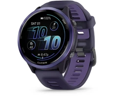 Išmanusis laikrodis Garmin  Forerunner® 570 - 47mm, Indigo spalvos aliuminis su permatomu imperinės rožinės / indigo spalvos dirželiu