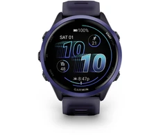 Išmanusis laikrodis Garmin  Forerunner® 570 - 47mm, Indigo spalvos aliuminis su permatomu imperinės rožinės / indigo spalvos dirželiu