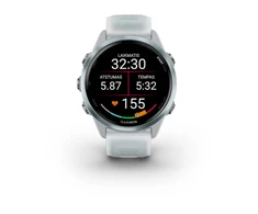 Išmanusis laikrodis Garmin Forerunner® 570 - 42mm Melsvos spalvos aliuminis su permatomu baltojo akmens / melsvos spalvos dirželiu