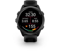 Išmanusis laikrodis Garmin Forerunner® 570 - 42mm Pilkai melsvos spalvos aliuminis su permatomu juodu / juodu dirželiu