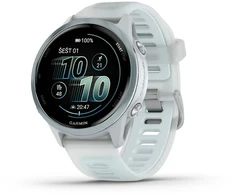 Išmanusis laikrodis Garmin Forerunner® 570 - 42mm Melsvos spalvos aliuminis su permatomu baltojo akmens / melsvos spalvos dirželiu