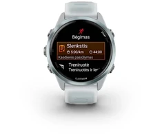 Išmanusis laikrodis Garmin Forerunner® 570 - 47mm, Ryškiai geltonos spalvos aliuminis su permatomu baltojo akmens / turkio spalvos dirželiu