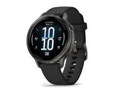Išmanusis laikrodis Garmin Venu® 4 - 41 mm Skalūno spalvos su juodu silikoniniu dirželiu | 010-03013-02