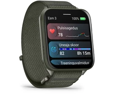 Išmanusis laikrodis Garmin Venu® X1, Samanų spalvos su titano nugarėle ir samanų spalvos „ComfortFit“ nailoniniu dirželiu