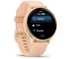 Išmanusis laikrodis Garmin vívoactive® 6, Metalinės šviesiai rožinės spalvos su šviesiai rožiniu dirželiu