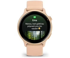 Išmanusis laikrodis Garmin vívoactive® 6, Metalinės šviesiai rožinės spalvos su šviesiai rožiniu dirželiu