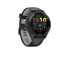 Išmanusis laikrodis Garmin Forerunner 265, Juodas apvadas ir korpusas su juodos ir pilkšvos spalvos silikoniniu dirželiu