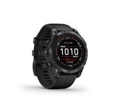 Išmanusis laikrodis Garmin Epix Pro (Gen 2) , Pilkos spalvos nerūdijančio plieno korpusas (51 mm), Juodos spalvos silikoninis dirželis
