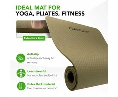Jogos kilimėlis Tunturi Yoga Mat, 8 mm, kariuomenės žalios spalvos