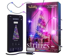 Kalėdinė girlianda Twinkly Candies 200 RGB LED USB- C, žalios spalvos laidas