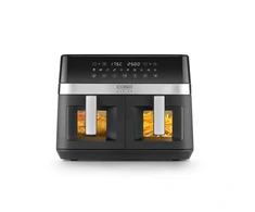 Karšto oro gruzdintuvė Caso Design DuoChef, 2200 W, 14 L, juodos spalvos